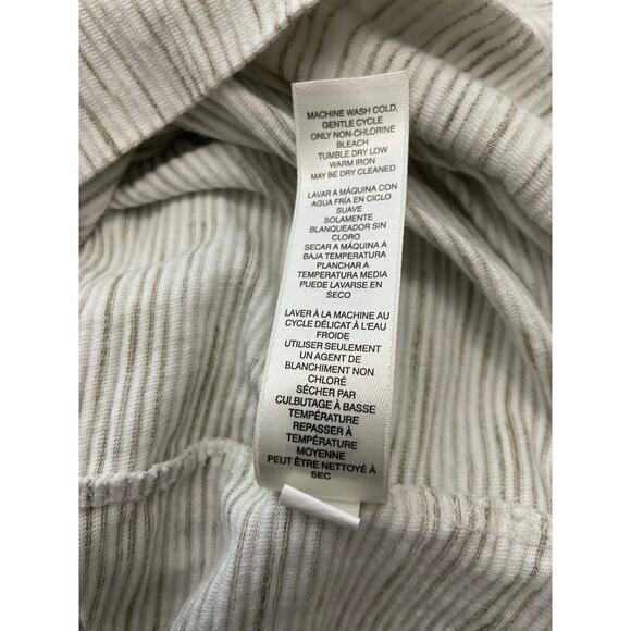 Weekends by Chicos 3 Shirt Womens XL Stripe Boxy Short Cap Sleeves Stretch - Picture 9 of 11